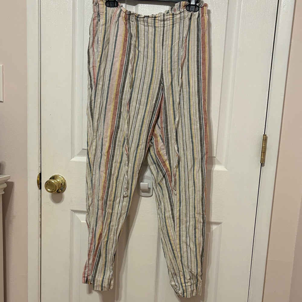 beachlunchlounge Striped Women's Chinos in Earth Tones